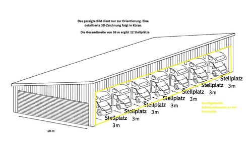 Foto - Stellplätze in NEUBAU-Halle für Wohnmobile, Wohnwagen usw...