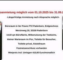 Bürovermietung in Paderborner Facharztzentrum - Bad Wünnenberg