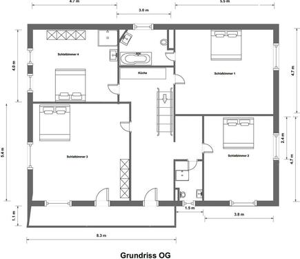 Foto - 4 Zimmer Etagenwohnung zur Miete in Aiterhofen