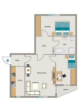 Foto - 3 Zimmer Etagenwohnung zur Miete in Dortmund