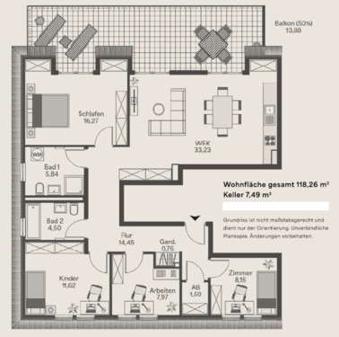 Foto - 5 Zimmer Etagenwohnung zur Miete in Klein Nordende