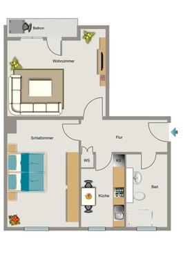 Foto - 2.5 Zimmer Erdgeschoßwohnung zur Miete in Dortmund