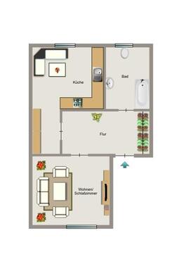 Foto - 1.5 Zimmer Erdgeschoßwohnung zur Miete in Bergkamen