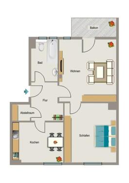 Foto - 2 Zimmer Etagenwohnung in Duisburg