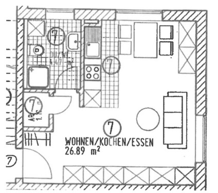 Foto - Modernes 1-Zimmer-Appartment Ersbezug nach Renovierung