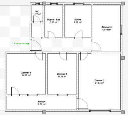 Foto - 4 Zimmer Etagenwohnung zur Miete in Villingen-Schwenningen