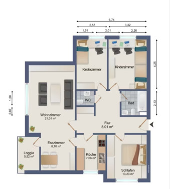 Foto - Etagenwohnung zur Miete in Osnabrück