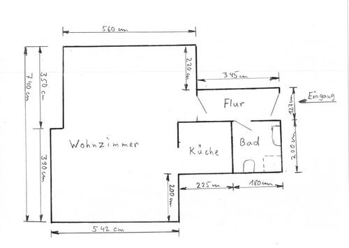 Foto - 1 Zimmer Etagenwohnung zur Miete in Arnstadt