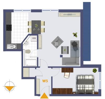 Foto - 2 Zimmer Dachgeschoßwohnung zur Miete in Haiger