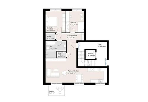 Foto - 3 Zimmer Etagenwohnung zur Miete in Wallenhorst