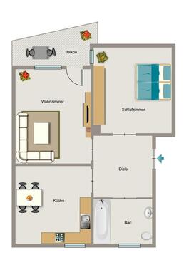 Foto - 2.5 Zimmer Erdgeschoßwohnung zur Miete in Bochum