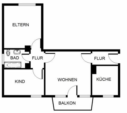 Foto - 3 Zimmer Erdgeschoßwohnung zur Miete in Bochum