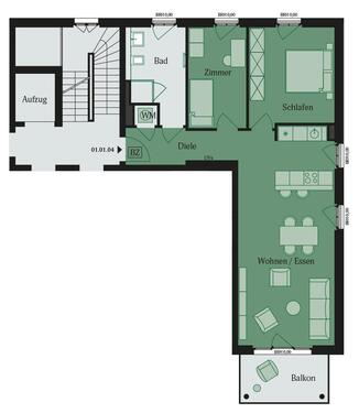 Foto - 3 Zimmer Etagenwohnung in Mühlheim am Main