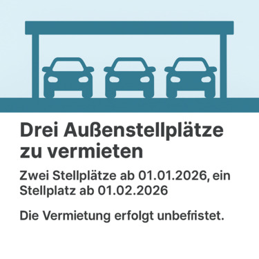 Foto - 3 Stellplätze in 57074 zu vermieten – 2x ab 0126 