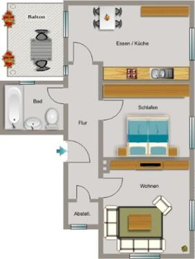 Foto - 2.5 Zimmer Etagenwohnung zur Miete in Dinslaken