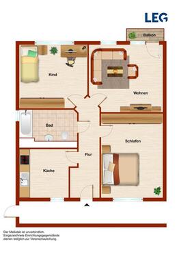 Foto - 3 Zimmer Etagenwohnung zur Miete in Braunschweig