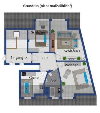 Foto - 3 Zimmer Dachgeschoßwohnung zum Kaufen in Essen