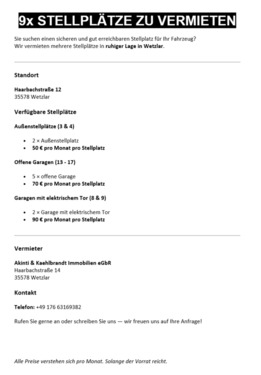 Foto - andere in Wetzlar zur Miete