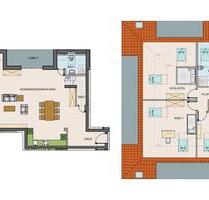 moderne 4-Zi-Neubau-DG-Maisonettewohnung (#14), 2 Bäder, 2 BalkoneLoggias, Aufzug, Tiefgarage, EBK auf Wunsch - Neuberg
