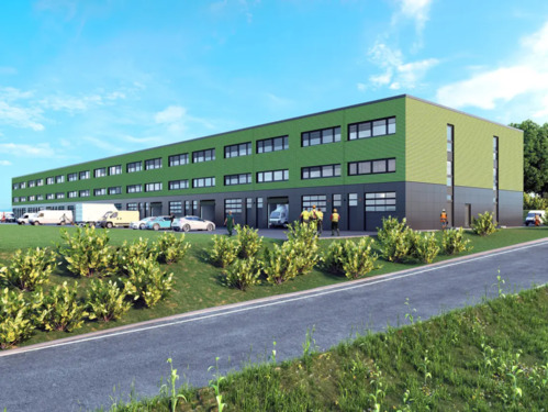 Foto - Moderne Gewerbehallen mit Büro Widdern bei Heilbronn - A81