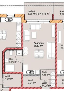 Foto - 1 Zimmer Dachgeschoßwohnung in Töging am Inn