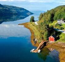 Ferienhaus in Mittel Norwegen direkt am Fjord mit 25PS Motorboot - Oerlinghausen