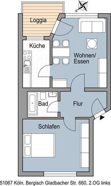 Foto - 2 Zimmer Etagenwohnung zur Miete in Köln