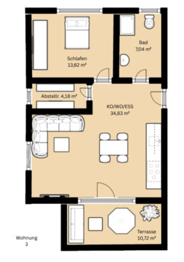 Foto - Erdgeschoßwohnung in Burgbernheim zur Miete