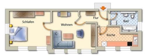 Foto - 2 Zimmer Etagenwohnung zur Miete in Freiberg
