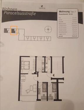 Foto - Gepflegt 4-Zimmer Wohnung - 2.550,00&nbsp;EUR Kaltmiete, ca.&nbsp; 73,00&nbsp;m&sup2;