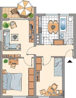 Foto - 3 Zimmer Erdgeschoßwohnung zur Miete in Eschweiler