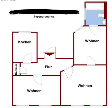Foto - 3 Zimmer Etagenwohnung zur Miete in Brandenburg an der Havel