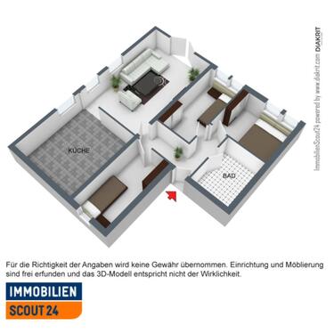 Foto - 4 ZKB mit Terrasse und kleinem Garten