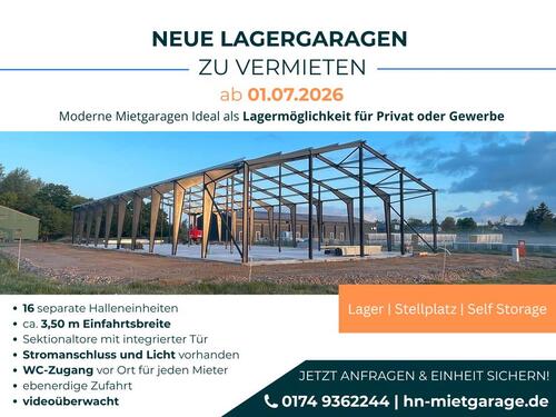 Foto - Mietgarage, Lagerraum, Stellplatz, Lagerhalle für Wohnmobil o.Ä.