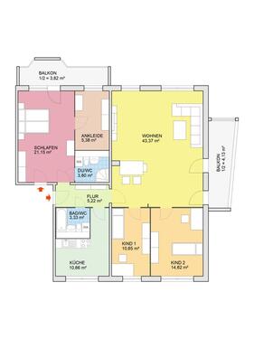 Foto - 4 Zimmer Erdgeschoßwohnung in Chemnitz