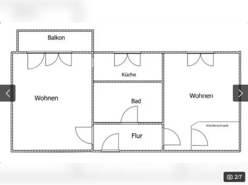 Foto - Schöne Single Wohnung mit ruhigen + sonnigem Balkon ins Grüne