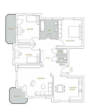 Foto - 4 Zimmer Etagenwohnung in Nastätten