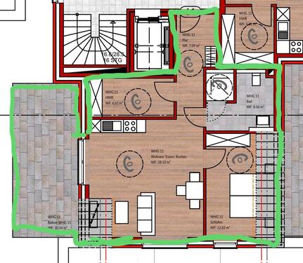 Foto - Etagenwohnung in Lingen (Ems) zur Miete