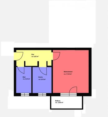 Foto - 1 Zimmer Etagenwohnung in Dessau-Roßlau