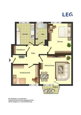 Foto - 3.5 Zimmer Erdgeschoßwohnung zur Miete in Unna