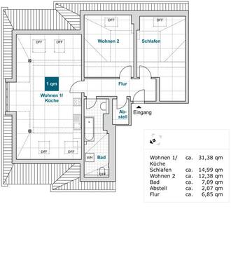 Foto - 2 Zimmer Etagenwohnung zur Miete in Dresden