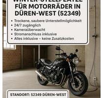 Winter-Stellplätze für Motorräder in Düren-West (52349) - Langerwehe
