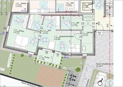 Foto - 2-Zimmer-Rollstuhlwohnung mit WBS in Issum