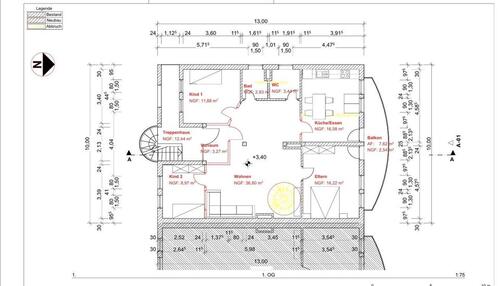 Foto - Schöne 3-Zimmer Wohnung mit großem Balkon & 2 WC in Zentrum