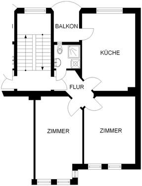 Foto - 2 Zimmer Etagenwohnung zur Miete in Hagen