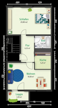 Foto - 2 Zimmer Etagenwohnung zur Miete in Halle (Saale)