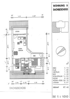Foto - 2 Raumwohnung im Dachgeschoss (3.Etage)