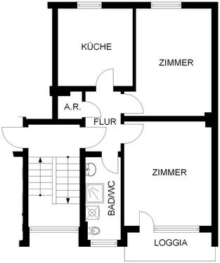 Foto - 2 Zimmer Etagenwohnung zur Miete in Hagen