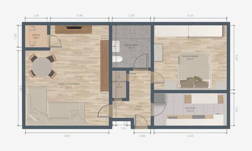 Foto - Helle 2-Zimmer-Wohnung mit Balkon in Wuppertal-Elberfeld