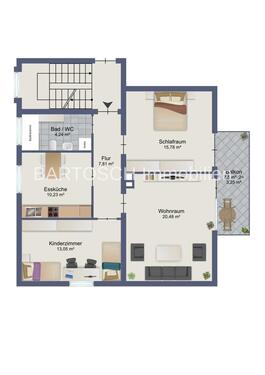 Foto - **3 Zimmer Wohnung mit Balkon und Wohnküche**